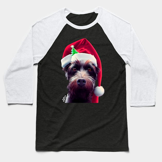 Christmas Funny dog Baseball T-Shirt by extraordinar-ia